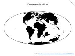 Thumbnail of Paleogeography - 80 Ma