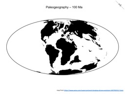 Thumbnail of Paleogeography - 100 Ma